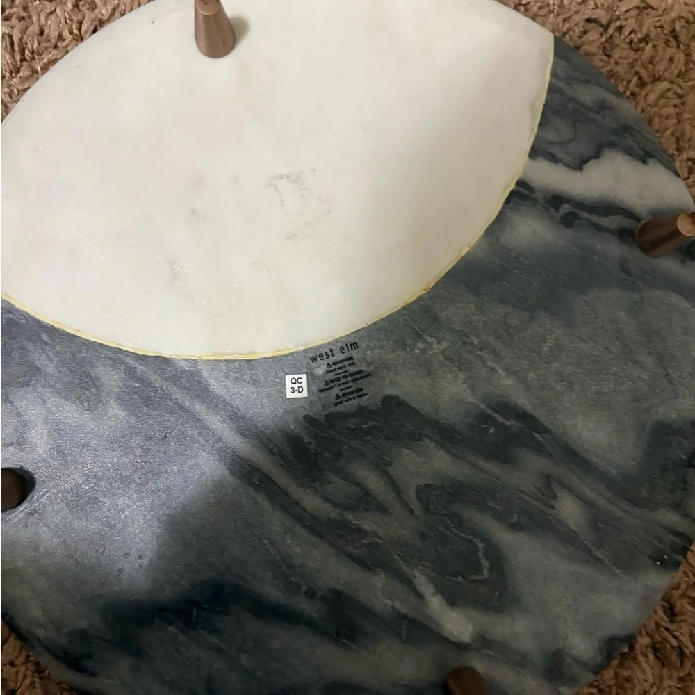 West elm MARBLE + COPPER FOOTED CHEESE BOARD
